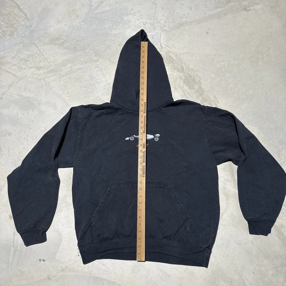 Formula 1 Hoodie Men's SZ L Black Pacsun Pockets Racecar F1 Thick Heavy Racing - Picture 6 of 11